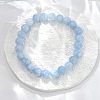 Natural & Dyed White Jade Bead Stretch Bracelets X-BJEW-K212-B-018-6