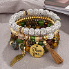 Boho Style Wood Beaded Stretch Bracelet Sets for Women WGE3C3B-51-1