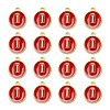 Golden Plated Alloy Enamel Charms X-ENAM-S118-03I-2