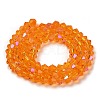 Transparent Electroplate Glass Beads Strands GLAA-F029-2mm-D23-2