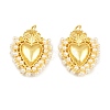 Alloy & Glass Seed Beaded Pendants GL-CBA96FD-01G-07-1