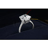 Brass Crystal Rhinestone Finger Rings for Women WGCDF56-01-2