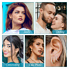 8Pcs 4 Size Brass Rectangle Hoop Earrings for Women EJEW-TA0001-12-6
