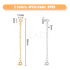 SUPERFINDINGS 8Pcs 2 Colors 304 Stainless Steel Extender Chain with Spring Ring Clasps DIY-FH0004-99-2