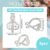 925 Sterling Silver Dount Bails STER-BC0003-29P-2