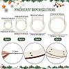 Fingerinspire 8Pcs 4 Styles Wreath Frames for Crafts WOOD-FG0001-33-2