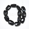 Natural Black Onyx Beads Strands G-T122-01A-2