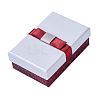 Kraft Cotton Filled Rectangle Cardboard Jewelry Set Boxes with Bowknot X-CBOX-N006-03-3