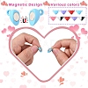10 Sets Alloy Magnetic Clasps with Loops FIND-LP0004-76A-5