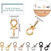 40Pcs 4 Colors Ion Plating(IP) 304 Stainless Steel Cup Pearl Peg Bails Pin Pendants STAS-UN0032-70-4