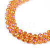 Electroplate Transparent Glass Beads Strands EGLA-N002-34B-C08-3