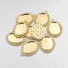 Zinc Alloy Pendant Settings for Cabochon & Rhinestone PALLOY-A15257-G-NR-2