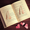 8Pcs 8 Style Ancient Style Bamboo Bookmarks AJEW-GO0001-48-5
