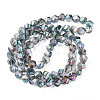 Electroplate Transparent Glass Beads Strands EGLA-N002-39-D03-2