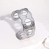 Hammered 304 Stainless Steel Cuff Bangles FS-WG77AA0-02-1