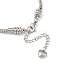 Tarnish Resistant 304 Stainless Steel European Round Snake Chains Bracelets X-STAS-J015-05-3