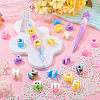 52Pcs 26 Styles UV Plating Opaque Acrylic European Beads OACR-TA0004-81-7