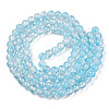 Transparent Crackle Baking Paint Glass Beads Strands DGLA-T003-01C-06-2