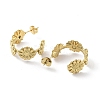 Ion Plating(IP) Sunflower 304 Stainless Steel Stud Earrings X-EJEW-P258-20G-2