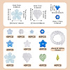 440Pcs 12 Styles Transparent Acrylic Pendants TACR-TA0001-85-4