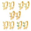 Arrow Real 18K Gold Plated Brass Hoop Earrings EJEW-L269-073G-1