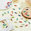 40Pcs 8 Colors Dyed Synthetic Imperial Jasper Pendants PALLOY-AB00106-5