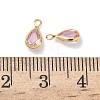 Brass with Cubic Zirconia Pendants KK-Z136-16G-02-3
