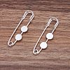Brass Safety Pins Brooch Findings KK-WH0081-92B-S-1
