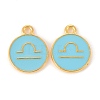 Alloy Enamel Pendants ENAM-S124-01B-16K-1