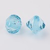 Faceted Bicone Transparent Acrylic Beads X-DBB4mm-87-2