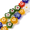 Handmade Millefiori Lampwork Beads Strands X-LAMP-G164-03J-1