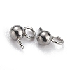 304 Stainless Steel Ball Post Stud Earring Findings STAS-Z035-02P-A-2