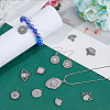 SUPERFINDINGS 16Pcs 8 Styles 304 Stainless Steel Pendant Cabochon Settings STAS-FH0001-91-4