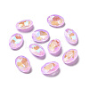 Mocha Fluorescent Style Glass Rhinestone Cabochons GGLA-M005-01B-371MK-1