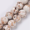 Sea Shell and Synthetic Turquoise Assembled Beads Strands X-G-G758-08-8mm-1