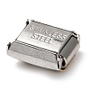 Rectangle 304 Stainless Steel Enamel Connector Charms STAS-Q250-01P-02-3