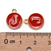 Golden Plated Alloy Enamel Charms ENAM-S118-03J-3