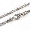 304 Stainless Steel Rope Chain Necklaces NJEW-J032-20P-1