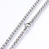 304 Stainless Steel Wheat Chain Necklaces X-NJEW-F227-05P-01-2