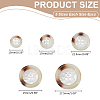 40Pcs 5 Styles Resin Buttons BUTT-WR0001-34-2