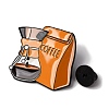 Coffee Themed Enamel Pin JEWB-P050-01B-EB-3