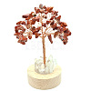 Natural Red Jasper Chips Tree Night Light Lamp Decorations PW-WG63079-06-1