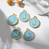 Golden Plated Alloy Enamel Charms LS-ENAM-S118-04J-5