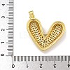 Rack Plating Brass Micro Pave Cubic Zirconia Pendants KK-I718-19E-G-3