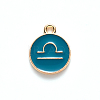 Alloy Enamel Pendants X-ENAM-S124-01B-05K-2