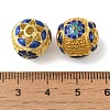 Rack Plating Brass Enamel Beads KK-P276-22B-G-2