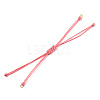 Korean Waxed Polyester Cord Braided Bracelets MAK-T010-06G-1