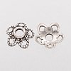 5-Petal Flower Tibetan Silver Fancy Bead Caps LS-AA484-2