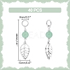 4Sets Leaf Tibetan Style Alloy Pendants FIND-UN0002-74-6