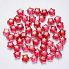Spray Painted Glass Beads GLAA-R211-04-D04-1